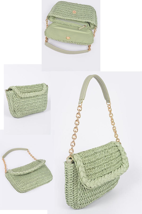 STRAW CROSSBODY BAG - catherinekcollections