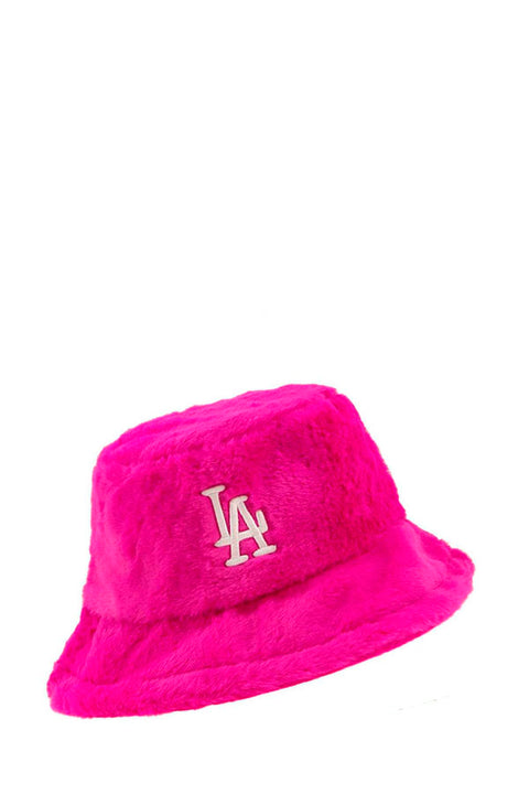 LA Embroidery Fur Bucket Hat - catherinekcollections