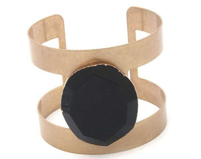BRACELET  OVAL METAL CUFF - catherinekcollections