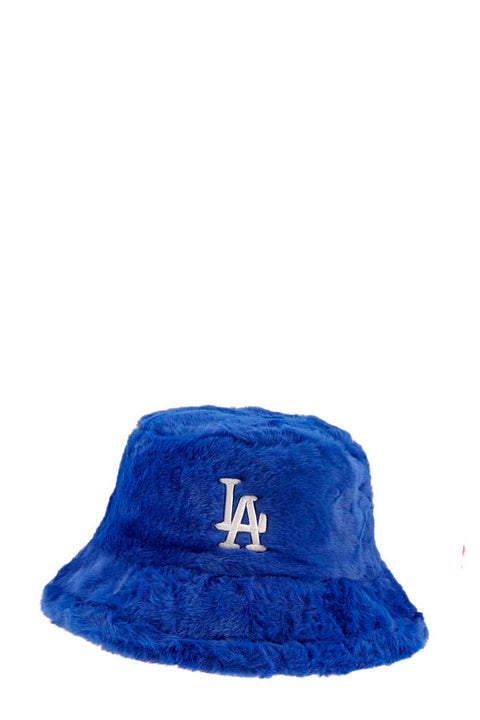 LA Embroidery Fur Bucket Hat - catherinekcollections