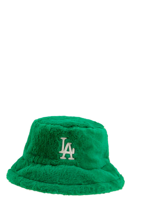 LA Embroidery Fur Bucket Hat - catherinekcollections