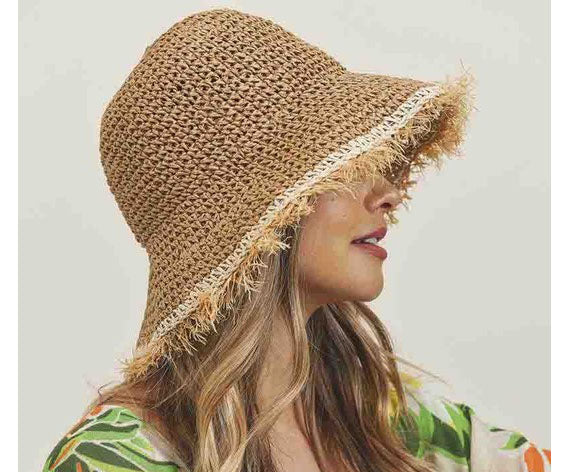 STRAW HAT BUCKET - catherinekcollections