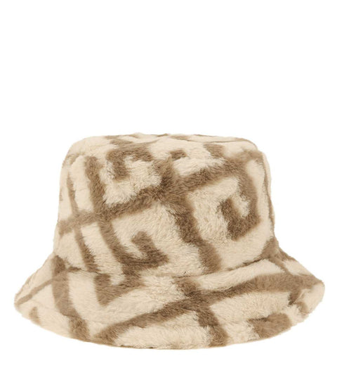 Bucket Hat Greek Print Fur - catherinekcollections