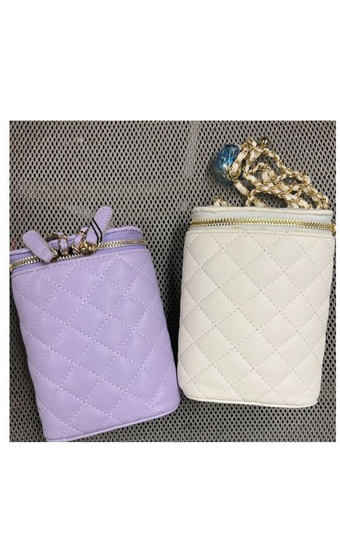 CROSSBODY-QUILTED ZIPPER CHAIN - catherinekcollections