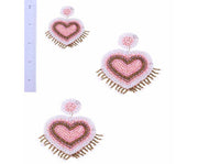 EARRINGS HEART TASSEL - catherinekcollections