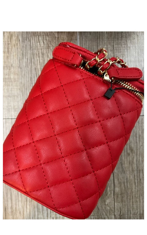 CROSSBODY-QUILTED ZIPPER CHAIN - catherinekcollections