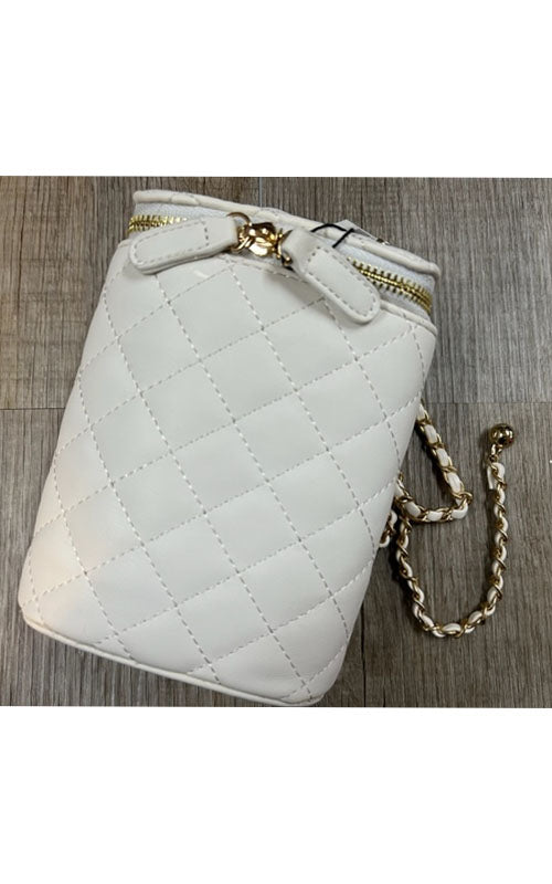 CROSSBODY-QUILTED ZIPPER CHAIN - catherinekcollections
