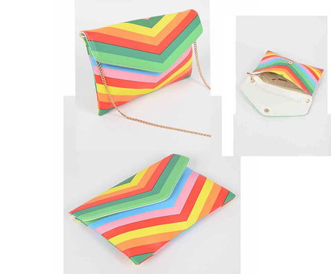 Multi Color Envelope Clutch - catherinekcollections